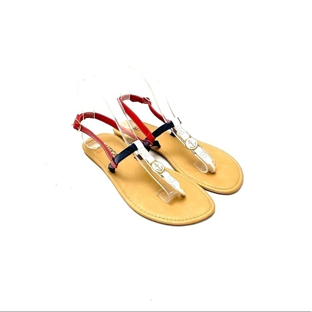Vintage 1990s Americana patent leather Capri sandals